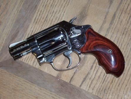 Another great snubbie backup: the ubiquitous S&W Model 36. J-Frames are now chambered for .357 Magnum as well as the traditional .38 Special, but watch out, the magnum bites at both ends.