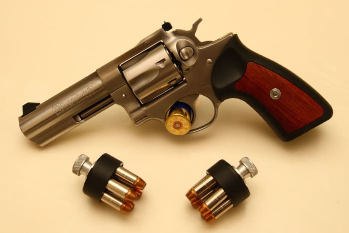 Full-size duty revolvers, such as this 4-inch Ruger GP-100 in .357 Magnum, are an excellent choice for a primary carry gun.