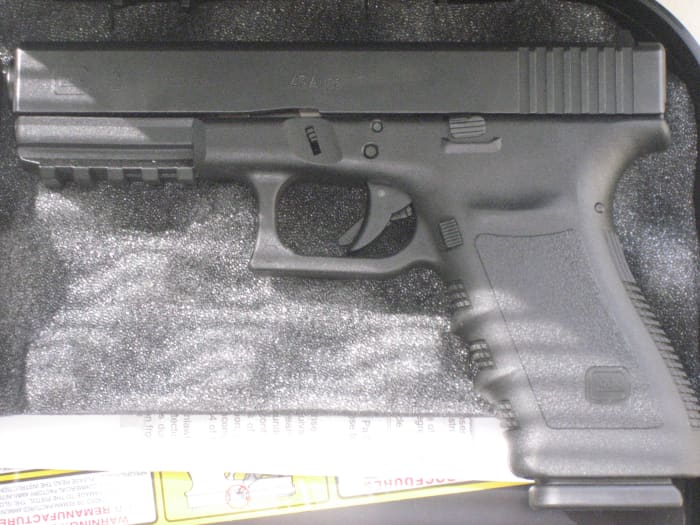 Author switched from Colt 10mm to Glock .45 ACP, like this one, due to spotty 10mm ammo availability and poor 1911 reliability with hollow-points.