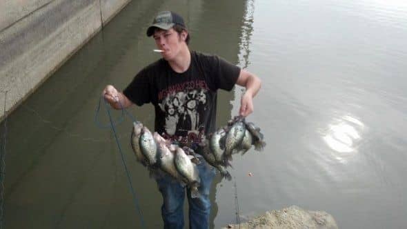 Daytime fall crappie tend to best be targeted around cover, be it timber or large rocky outcroppings as shown above.