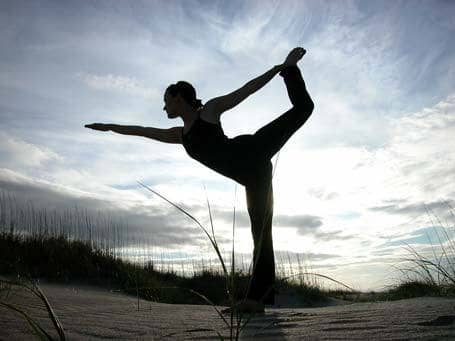 Royal Dancer, or Lord of the Dance pose: strong, elegant, and rewarding once you've figured out the trick to it.