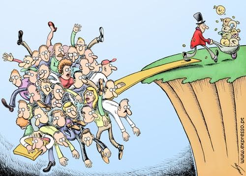 The wealth inequality in the world means some people are making a lot of money at the expense of others.