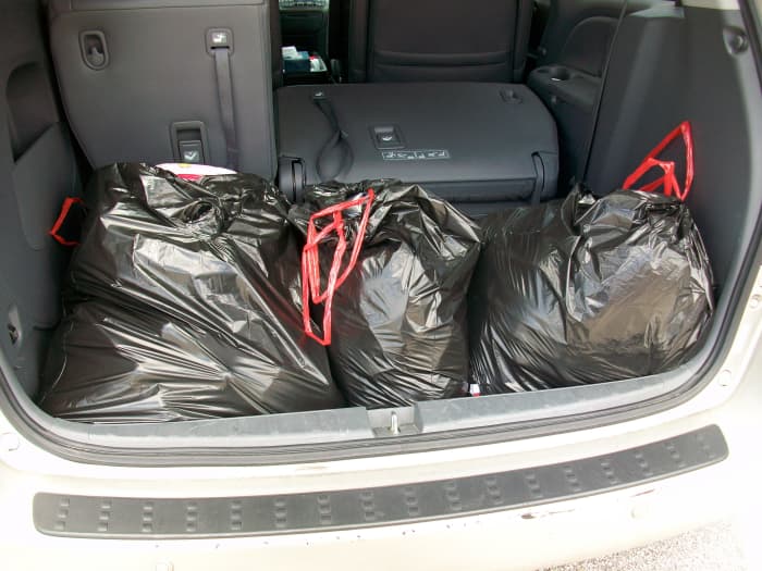 On a recent trip to Goodwill, I packed my trunk with four big garbage bags of clothes and a box of books and toys.