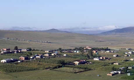 The village of Qunu, Eastern Cape, where Nelson Mandela grew up and where his mother founded a Methodist church in the 1960s.