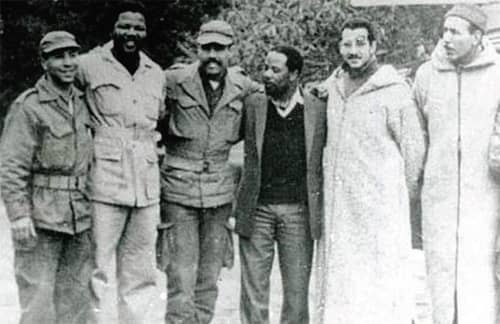 Nelson Mandela, founder of Um Khonto we Sizwe, the armed wing of the ANC, received military training at an Algerian FLN camp in Morocco in early 1962.,