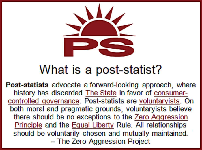 From clan chieftains to warlords to kings to presidents to people's republics -- the next logical step is post-statist individual freedom.