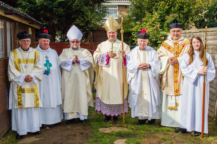 The Ecumenical Society of St. Augustine of Canterbury. My close friend, Adge, 2nd from right; with his Archbishop in the middle.