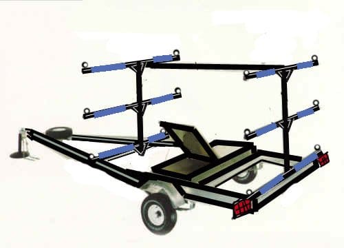 Wrap the cross members with a split Styrofoam Swim Noodle and zip tie them in place to pad the cross bars and protect the canoe or kayak.