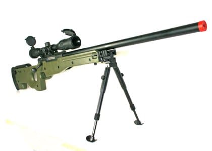 The sad truth is, Airsoft sniping is not all it's hyped up to be. It requires training. This L96 Sniper rifle by UTG is heavy—12 pounds. I own one of these.