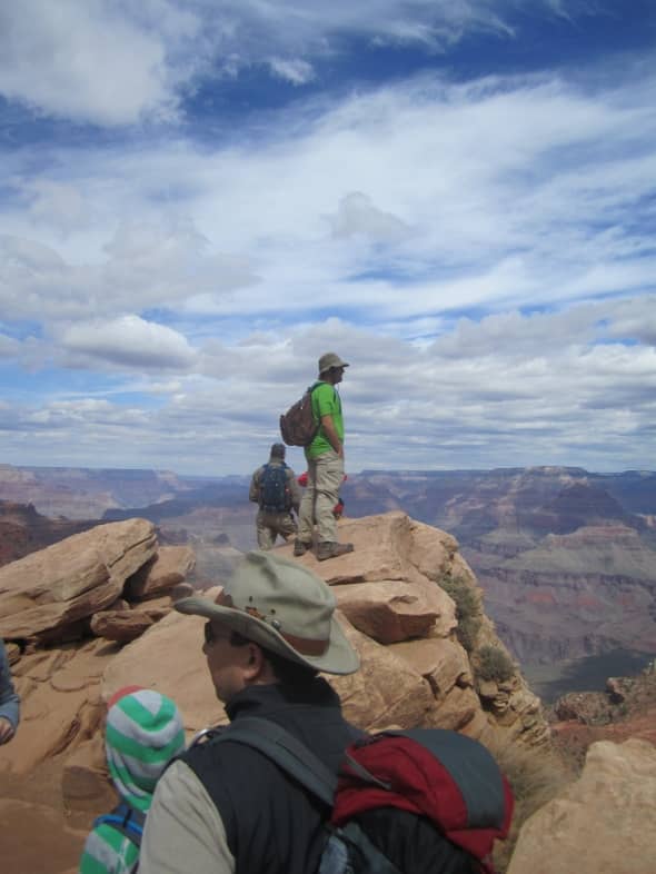 Ooh-Ah Point, South Kaibab Trail, Grand Canyon. A popular turn-around point for those who want just a taste of what it's like to hike below the rim.