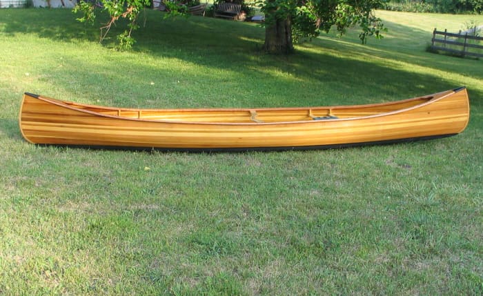Canoe cedar repair strip