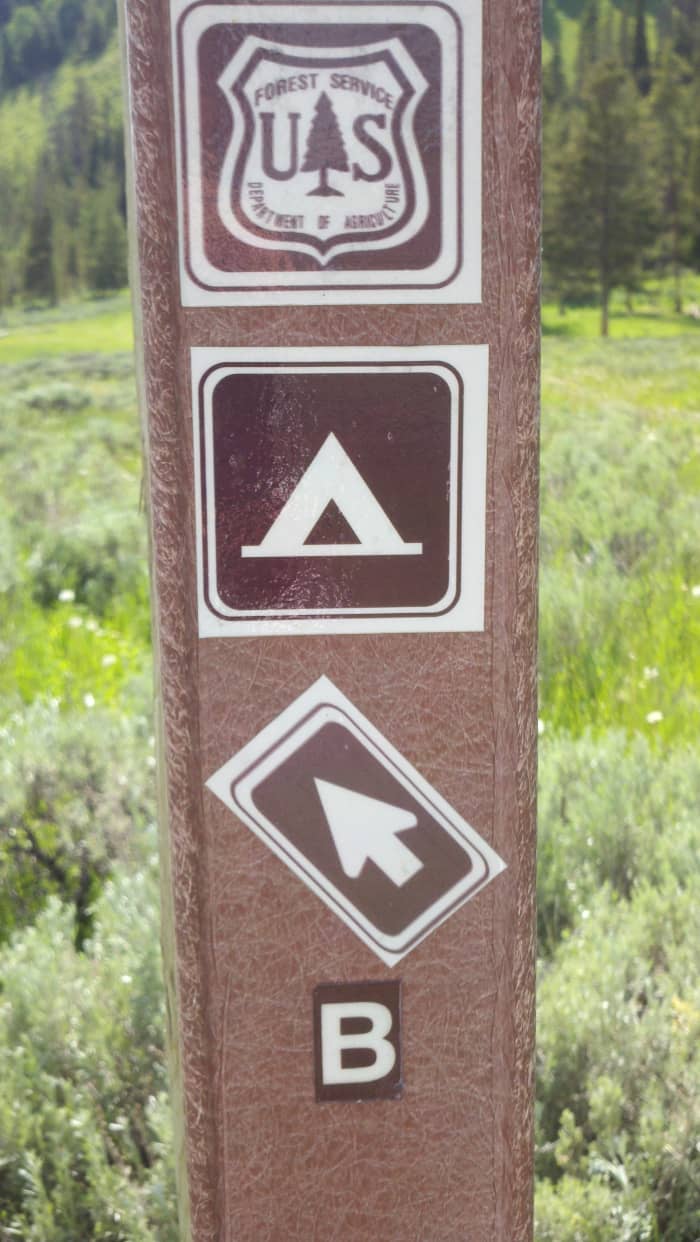 Taylor Fork is so unpublicized, you wouldn't even know that these campsites exist without the markers.