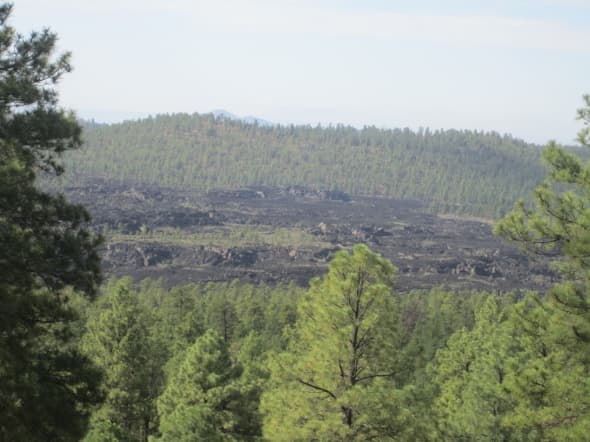 View of Old Lava Flow from Partway Up O'Leary Peak - You really get a feel for all the volcanic activity that took place here as you ascend and look around.