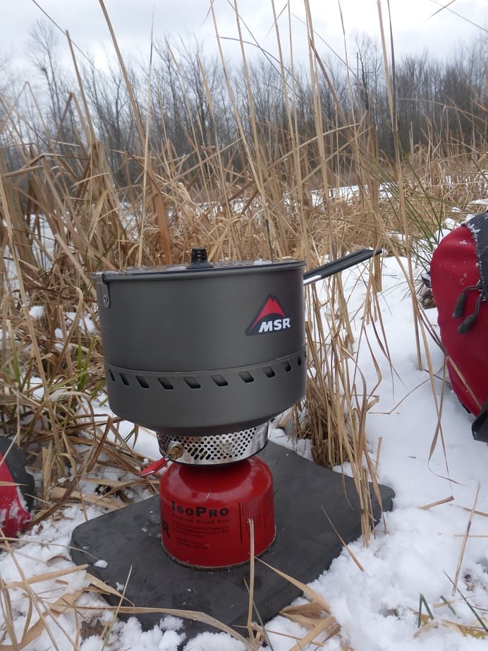 Though liquid fuel stoves tend to fair better in colder weather, the MSR reactor is a snow melting powerhouse.