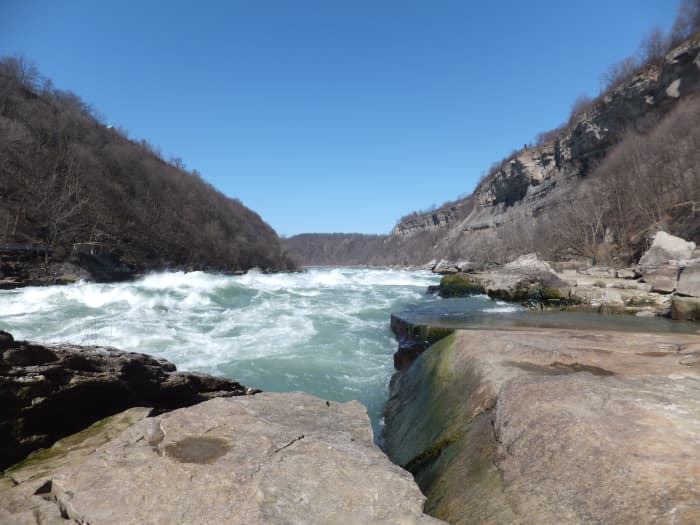 The Niagara Falls Gorge where I often hike, is rocky and slippery. You need a medium weight hiking boot with good durability and great traction.