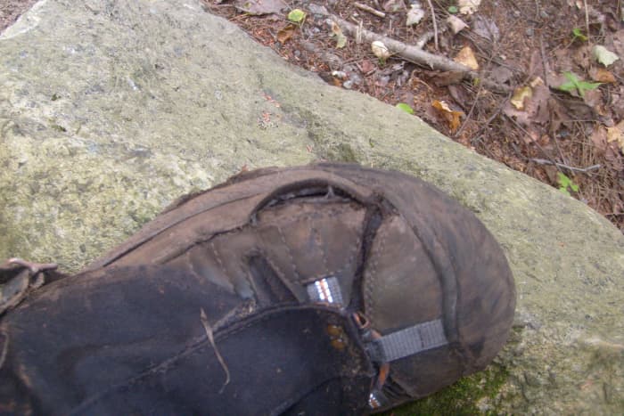 If you bust a seam on your hiking boot on your first trip, it sounds like you have a valid warranty issue.