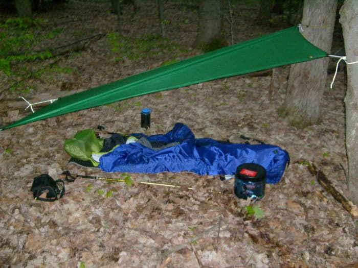 This ultralight campsite along the Eastside Overland Trail is simple and close to nature.