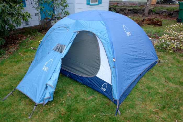 This dome tent looks like a great choice for camping at a state park or in the back yard.