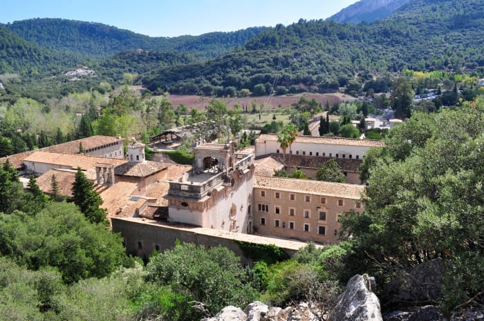 The Santiari de Lluc marks the top of the Coll de Femenia outright and Ironman Mallorca athletes will turn left down to Caimari