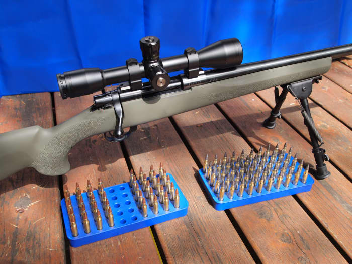 Howa Model 1500 with Heavy Barrel in .223 Rem., Bushnell 10X Mil-Dot Scope in Warne rings and bases.