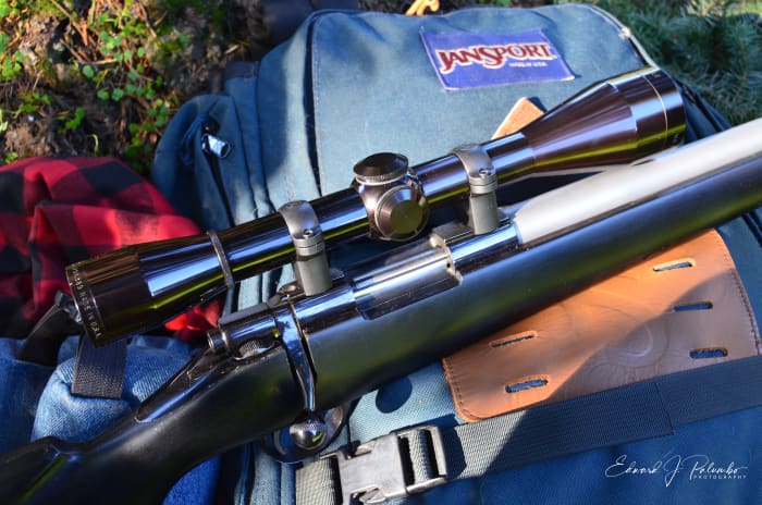 Sako L461 "Vixen" rifle with Shilen barrel chambered for .222 Remington, topped with a Leupold 7.5X scope (discontinued), purchased in 1970.