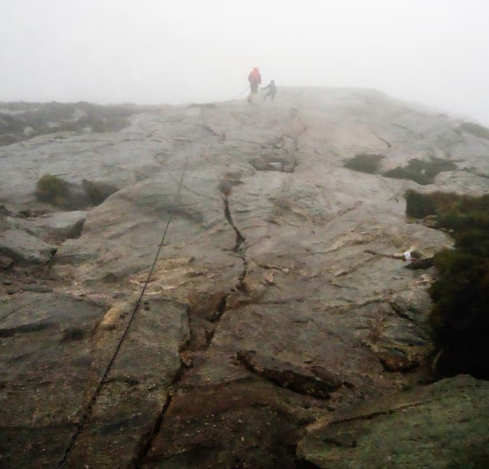 Part of the Kjeragbolten climb demonstrating how steep and challenging the hike can be in places.