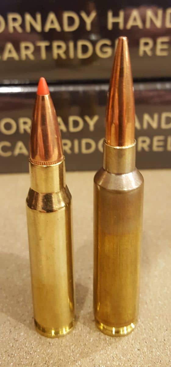 308 Winchester (L), 6.5-284 Norma (R). Hellbus Creative Commons. .