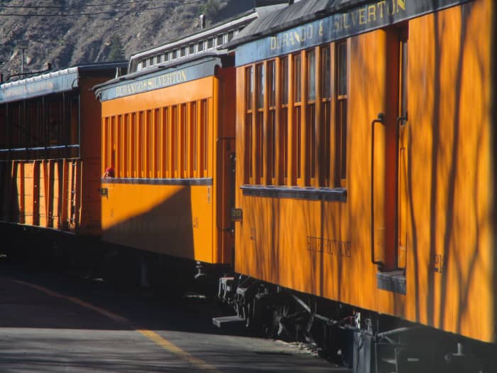 The Durango-Silverton train is a narrow gauge steam-powered sightseeing excursion that attracts many tourists, photo by author