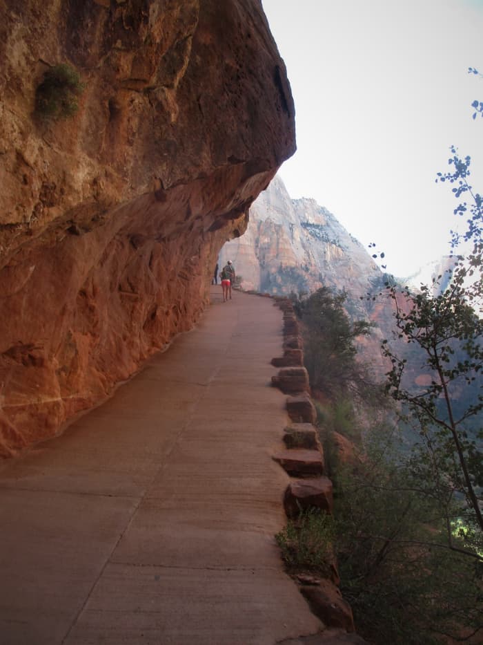 During the construction of the switchbacks, the Park Service used natural materials and methods to create a path to the top.