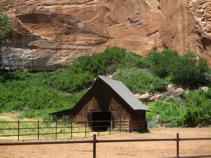 This barn in Kanab Canyon, located just past the animal sanctuary, appeared in the movie, "One Little Indian."