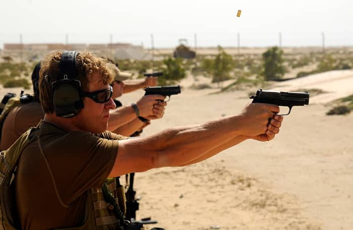 Modern, two-handed shooting skills are important, but shooters should also practice one-handed, instinctive techniques.