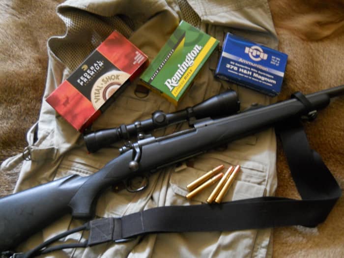 Bolt-actions with controlled round feed, such as this Winchester Model 70 chambered for the smooth feeding .375 H&H, are recommended for winter big game hunting.