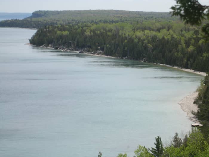 Up on a ridge looking south, on the Bruce Penninsula with the Georgian Bay mostly to my left.