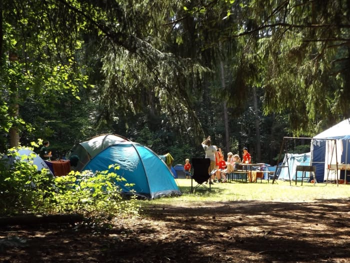 Regular campsite camping strikes a nice balance between nature and comfort, and is a great experience for children to have.