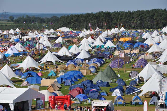 Festival camping can be a much different experience to traditional camping. Expect very crowded campsites and not a lot of peace and quiet.