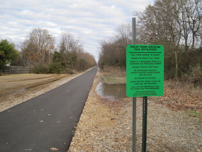 Midtown to Shelby Farms Park Greenway, Memphis, Tennessee Crossing at Highland Street.