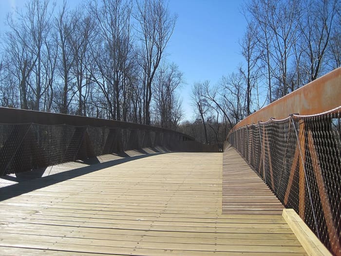 Wolf River Greenway, Memphis, Tennessee. The Greenway connects the Midtown to Shelby Farms Park Greenway and neighborhoods along Humphreys Boulevard. Wolf River Greenway Bridge