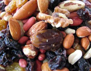 Add a handful of raisins or other dried fruit to trail mix to add a healthy boost of iron.