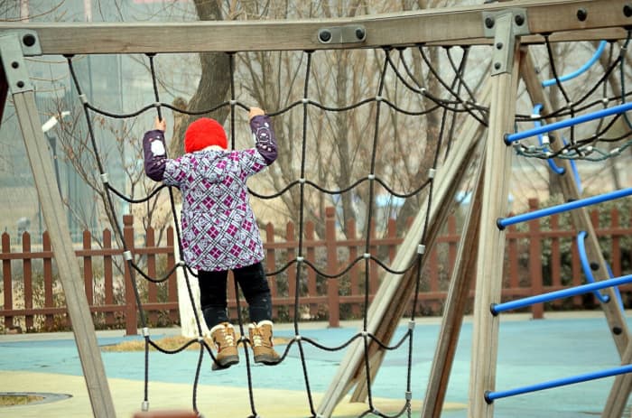 Some parks and other public places have exercise equipment for adults as well as children. The equipment can be great fun to use.