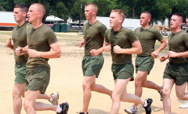 When training, make sure to run in similar conditions that you will experience in boot camp, such as: running on terrain, running in the heat, and long distance running.
