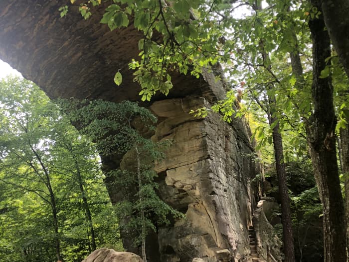 One part of the Natural Bridge in Natural Bridge State Park in Kentucky.