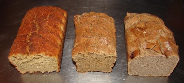 Three organic and gluten free super grain loaves (Quinoa, Teff and Buckwheat)