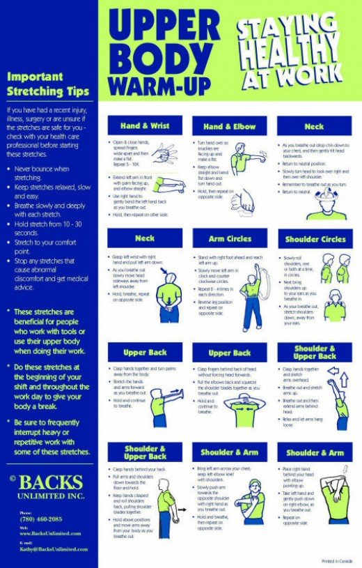 Workplace Safety Poster - Stretching Exercises