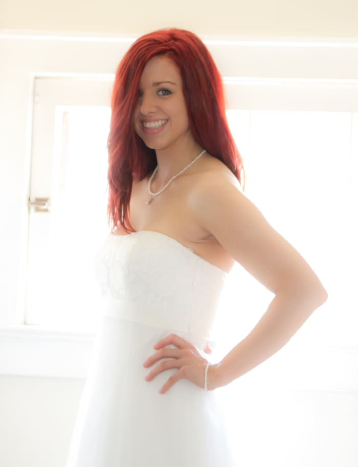 My wedding day. I felt confident and beautiful after staying consistent with Metamorphosis and eating healthy!
