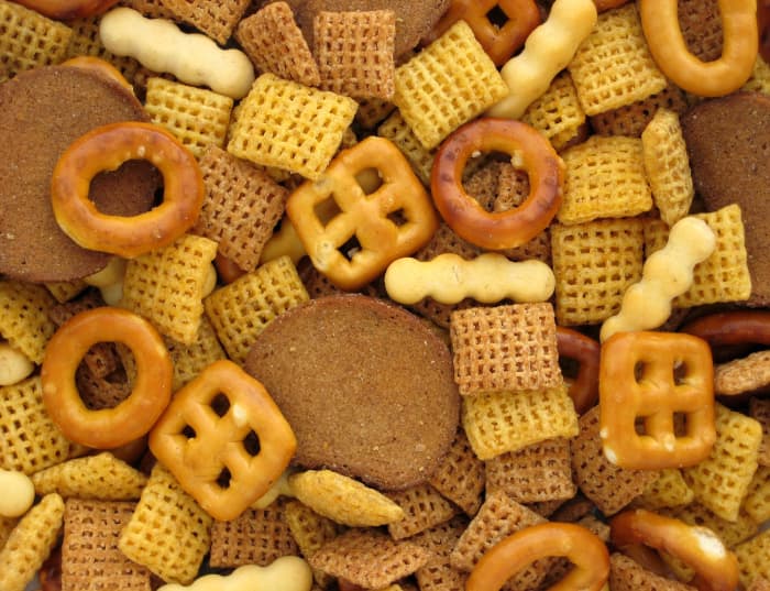 If you do eat processed salty snacks and crackers, portion your snack into a small bowl to avoid mindlessly overindulging.