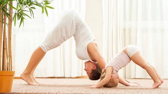 Your kids will love to practice yoga along side you. This is an excellent opportunity to start your child on a life-long healthy habit.