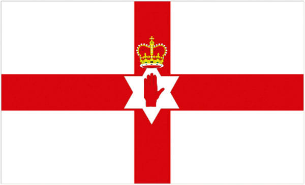 The Flag of Northern Ireland 1953 to 1973. The 'Ulster Banner' - was flown from official buildings during the time of home rule before terrorism forced the United Kingdom to impose direct rule from London