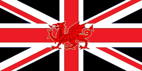 A possible Union Jack without Scotland. This idea of my own combines other designs with the Red Dragon in the centre and the black of St David's Cross replacing the blue of Scotland. I like it, but then I'm half-Welsh so perhaps I'm biased!