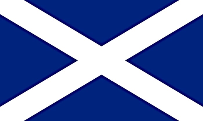 A darker blue version of St Andrew's Saltire. The explanation for two different tones of the Scottish Flag is given below under 'The History of the Flag 1801 to the Present Day)