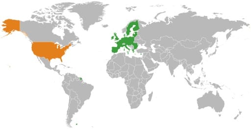 The percentage of adolescents who consumed alcohol over a 30-day period was greater in European countries than in the United States.